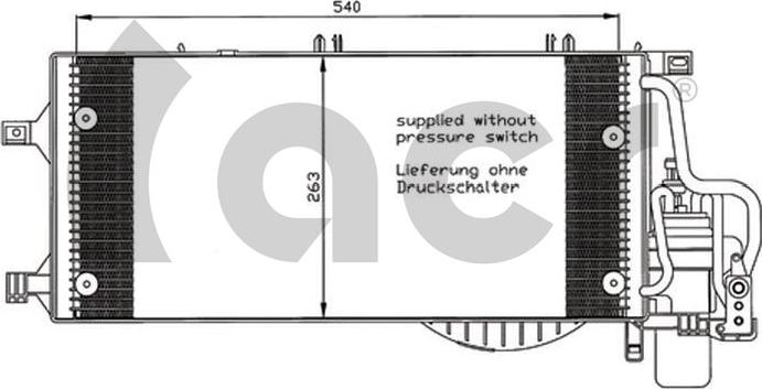 ACR 300587 - Конденсатор кондиционера autospares.lv