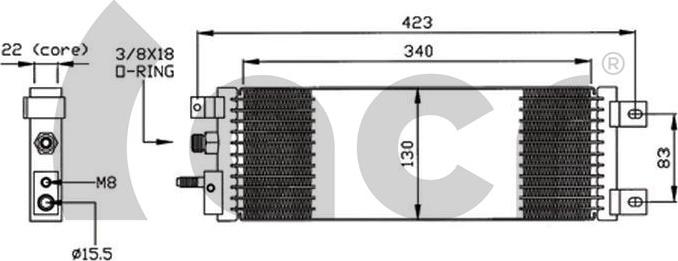 ACR 300574 - Конденсатор кондиционера autospares.lv