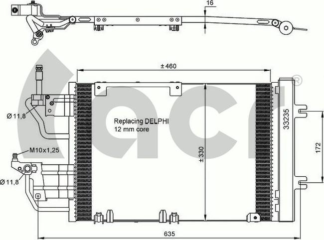 ACR 300644 - Конденсатор кондиционера autospares.lv