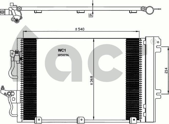 ACR 300618 - Конденсатор кондиционера autospares.lv