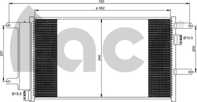 ACR 300684 - Конденсатор кондиционера autospares.lv