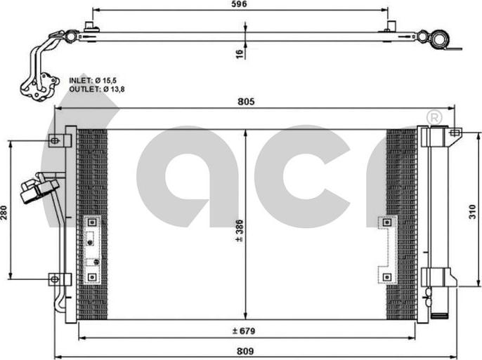 ACR 300686 - Конденсатор кондиционера autospares.lv