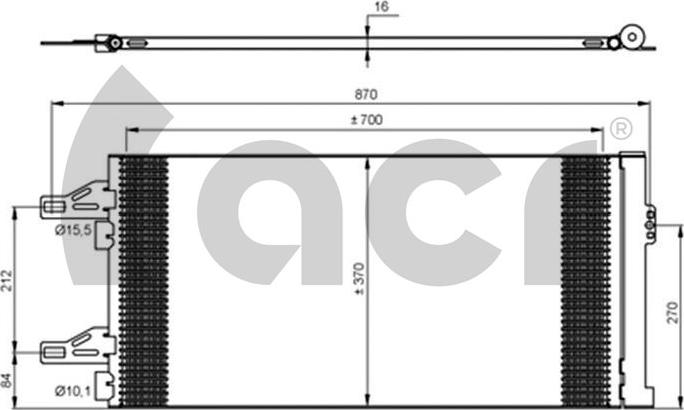 ACR 300688 - Конденсатор кондиционера autospares.lv