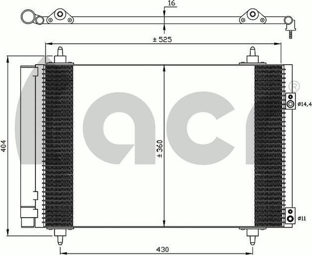 ACR 300635 - Конденсатор кондиционера autospares.lv