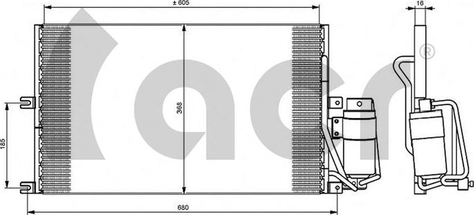 ACR 300043 - Конденсатор кондиционера autospares.lv