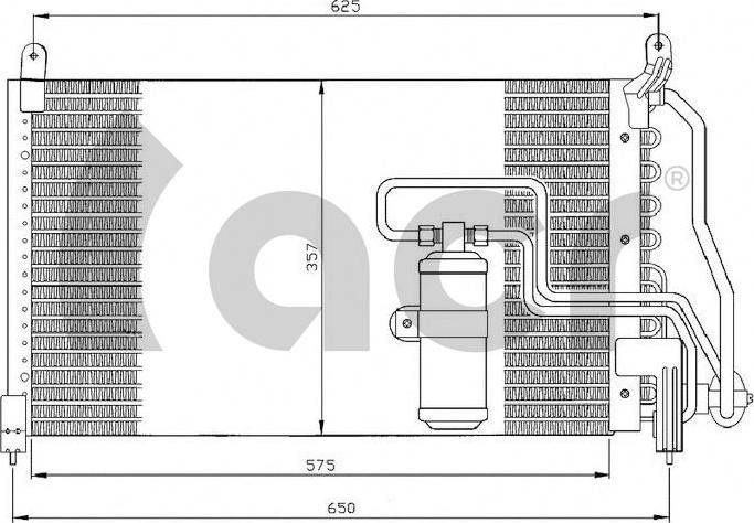 ACR 300195 - Конденсатор кондиционера autospares.lv