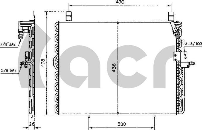 ACR 300191 - Конденсатор кондиционера autospares.lv