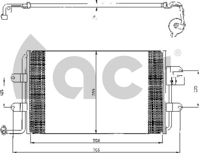 ACR 300332 - Конденсатор кондиционера autospares.lv