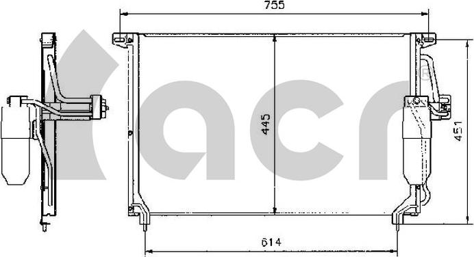 ACR 300235 - Конденсатор кондиционера autospares.lv