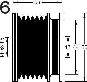 AD Kühner 885060M - Шкив генератора, муфта autospares.lv