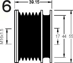 AD Kühner 885008M - Шкив генератора, муфта autospares.lv