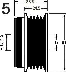 AD Kühner 885015M - Шкив генератора, муфта autospares.lv