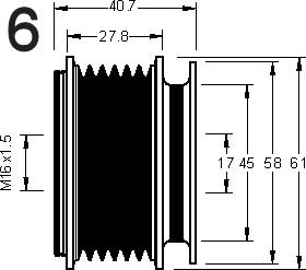 AD Kühner 885011 - Шкив генератора, муфта autospares.lv