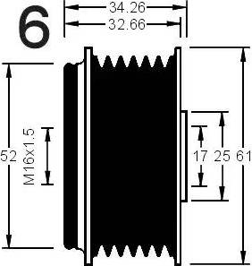 AD Kühner 885013 - Шкив генератора, муфта autospares.lv