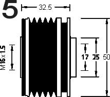 AD Kühner 885073 - Шкив генератора, муфта autospares.lv