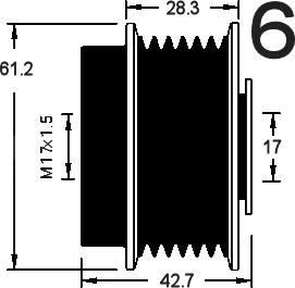 AD Kühner 885383 - Шкив генератора, муфта autospares.lv