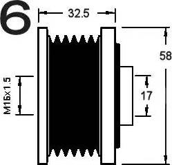 AD Kühner 885331 - Шкив генератора, муфта autospares.lv