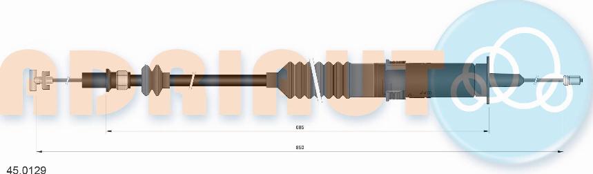 Adriauto 45.0129 - Трос, управление сцеплением autospares.lv