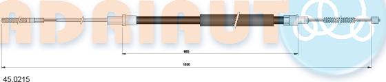 Adriauto 45.0215 - Тросик, cтояночный тормоз autospares.lv