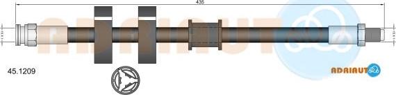 Adriauto 45.1209 - Тормозной шланг autospares.lv