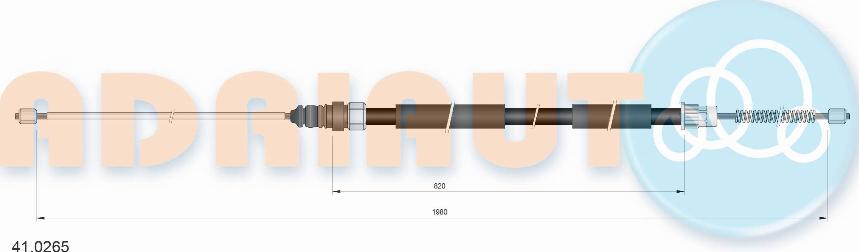 Adriauto 41.0265 - Тросик, cтояночный тормоз autospares.lv