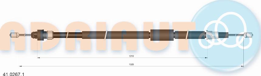 Adriauto 41.0267.1 - Тросик, cтояночный тормоз autospares.lv