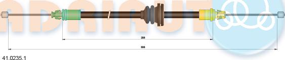 Adriauto 41.0235.1 - Тросик, cтояночный тормоз autospares.lv