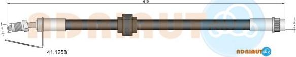 Adriauto 41.1258 - Тормозной шланг autospares.lv