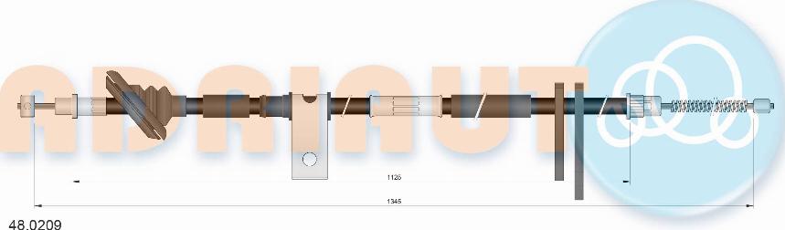 Adriauto 48.0209 - Тросик, cтояночный тормоз autospares.lv