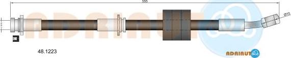 Adriauto 48.1223 - Тормозной шланг autospares.lv