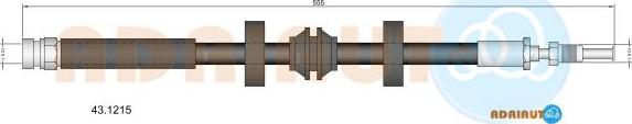 Adriauto 43.1215 - Тормозной шланг autospares.lv