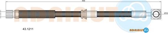 Adriauto 43.1211 - Тормозной шланг autospares.lv