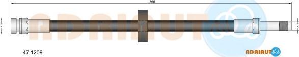 Adriauto 47.1209 - Тормозной шланг autospares.lv