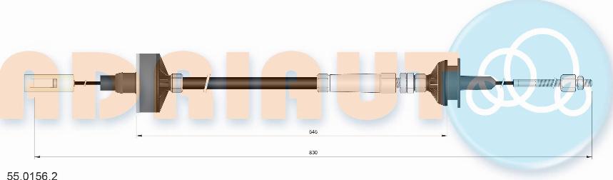 Adriauto 55.0156.2 - Трос, управление сцеплением autospares.lv