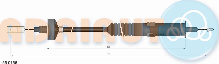 Adriauto 55.0156 - Трос, управление сцеплением autospares.lv
