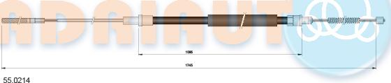 Adriauto 55.0214 - Тросик, cтояночный тормоз autospares.lv