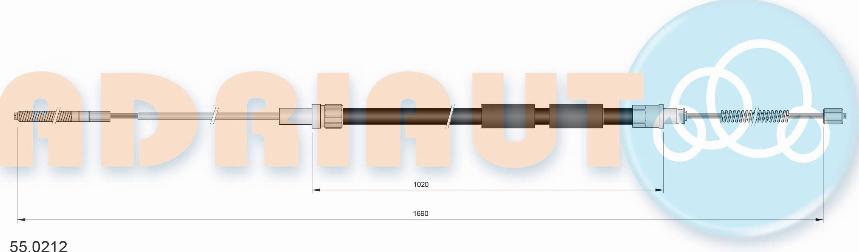 Adriauto 55.0212 - Тросик, cтояночный тормоз autospares.lv