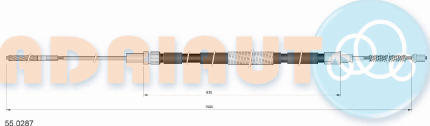 Adriauto 55.0287 - Тросик, cтояночный тормоз autospares.lv