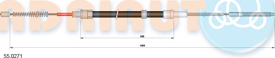 Adriauto 55.0271 - Тросик, cтояночный тормоз autospares.lv