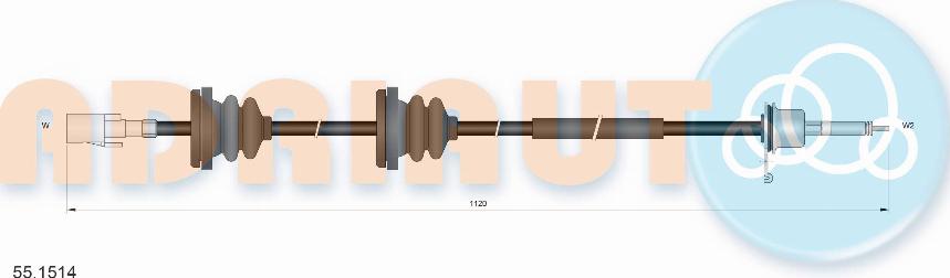 Adriauto 551514 - Тросик спидометра autospares.lv
