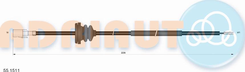 Adriauto 551511 - Тросик спидометра autospares.lv
