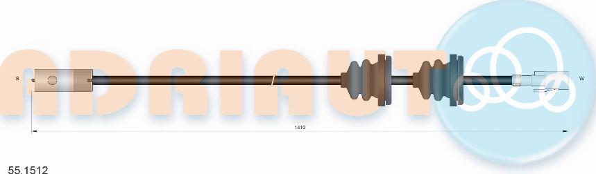 Adriauto 551512 - Тросик спидометра autospares.lv