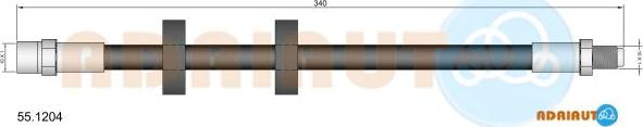 Adriauto 55.1204 - Тормозной шланг autospares.lv