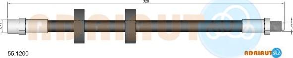 Adriauto 55.1200 - Тормозной шланг autospares.lv