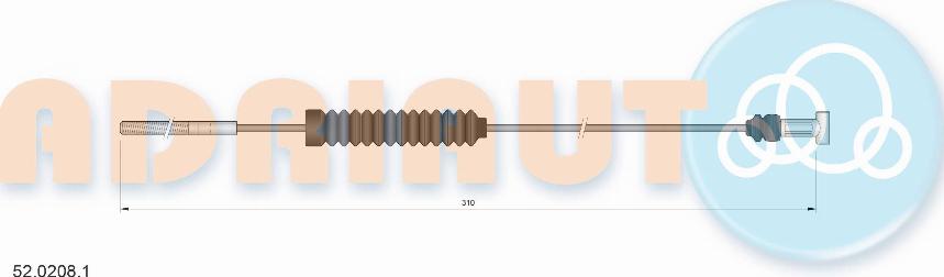 Adriauto 52.0208.1 - Тросик, cтояночный тормоз autospares.lv
