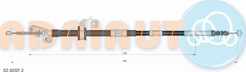 Adriauto 52.0207.2 - Тросик, cтояночный тормоз autospares.lv