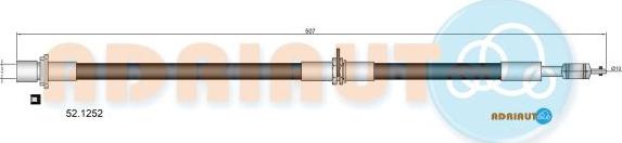 Adriauto 52.1252 - Тормозной шланг autospares.lv