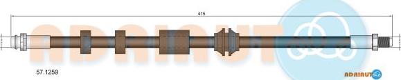 Adriauto 57.1259 - Тормозной шланг autospares.lv