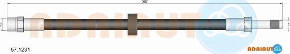 Adriauto 57.1231 - Тормозной шланг autospares.lv