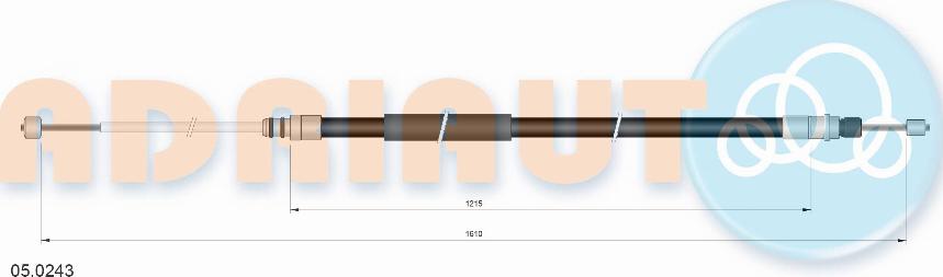 Adriauto 05.0243 - Тросик, cтояночный тормоз autospares.lv